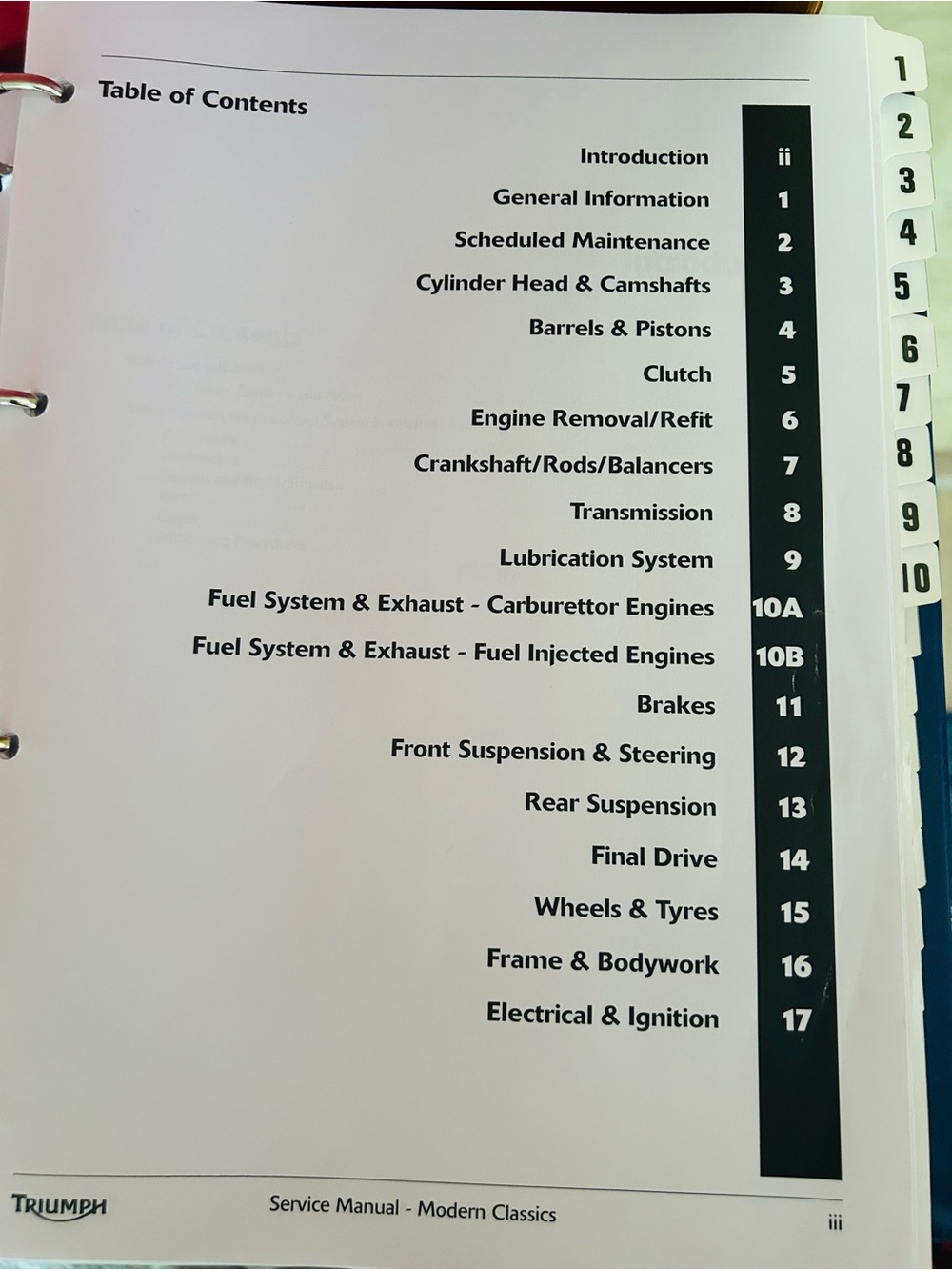 Triumph Motorcycle Service Manual - Picture 3 of 9